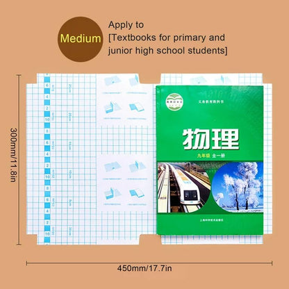 Self-adhesive transparent protective book cover (Pack of 30)