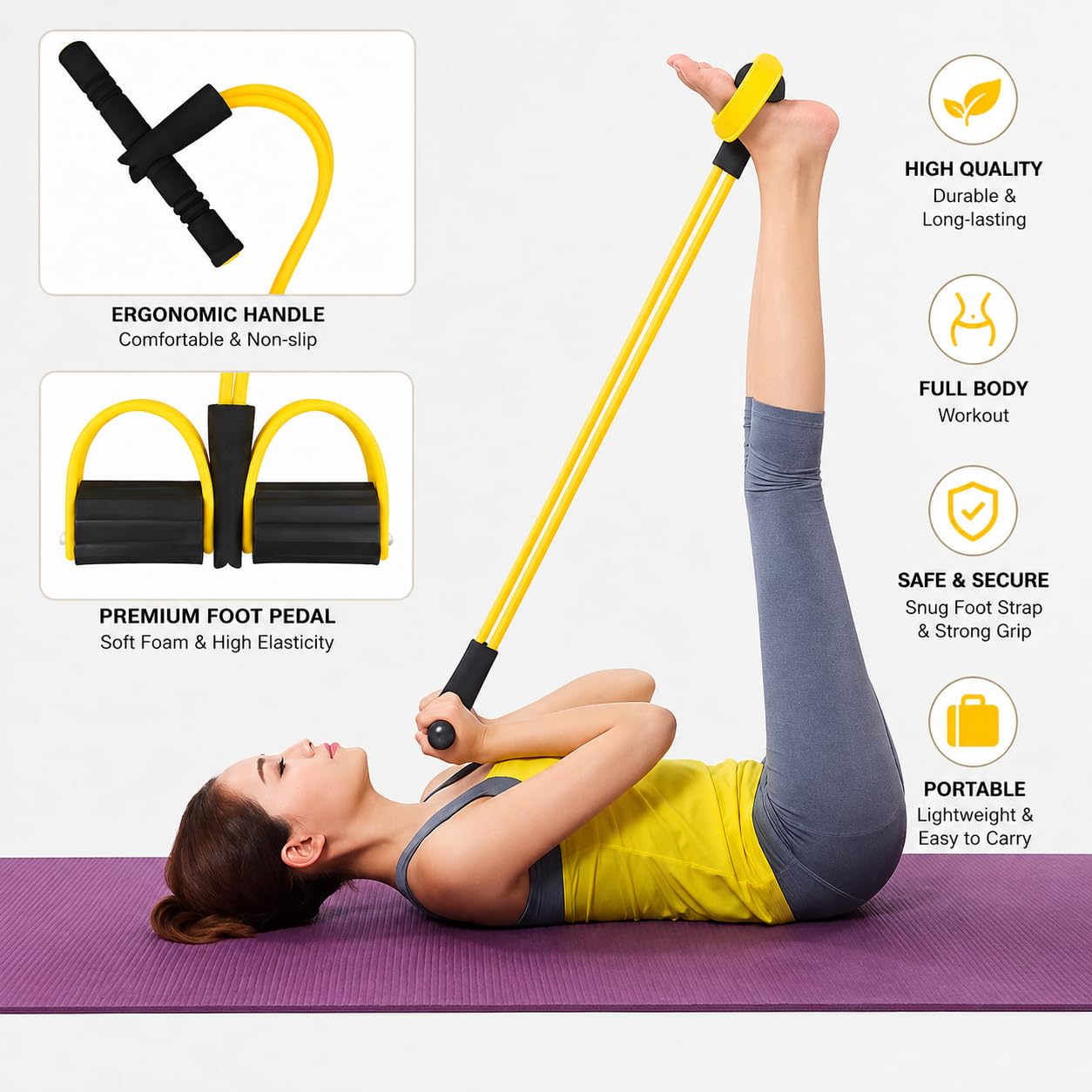Transform Your Body at Home – 8 Tube Resistance Band Trainer