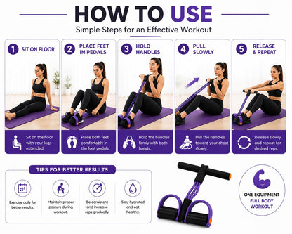 Transform Your Body at Home – 8 Tube Resistance Band Trainer