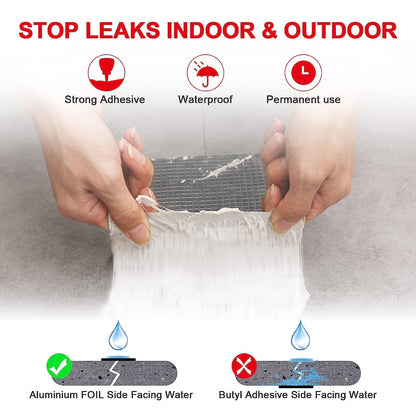 UltraSeal™ Waterproof Aluminum Repair Tape | Instantly Seals Roof, Pipe & Water Leaks