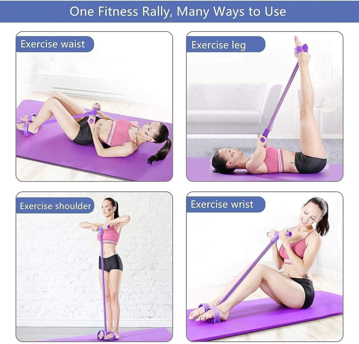 All-in-One Pedal Resistance Band Trainer