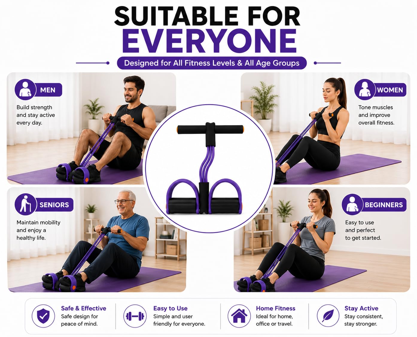 Transform Your Body at Home – 8 Tube Resistance Band Trainer