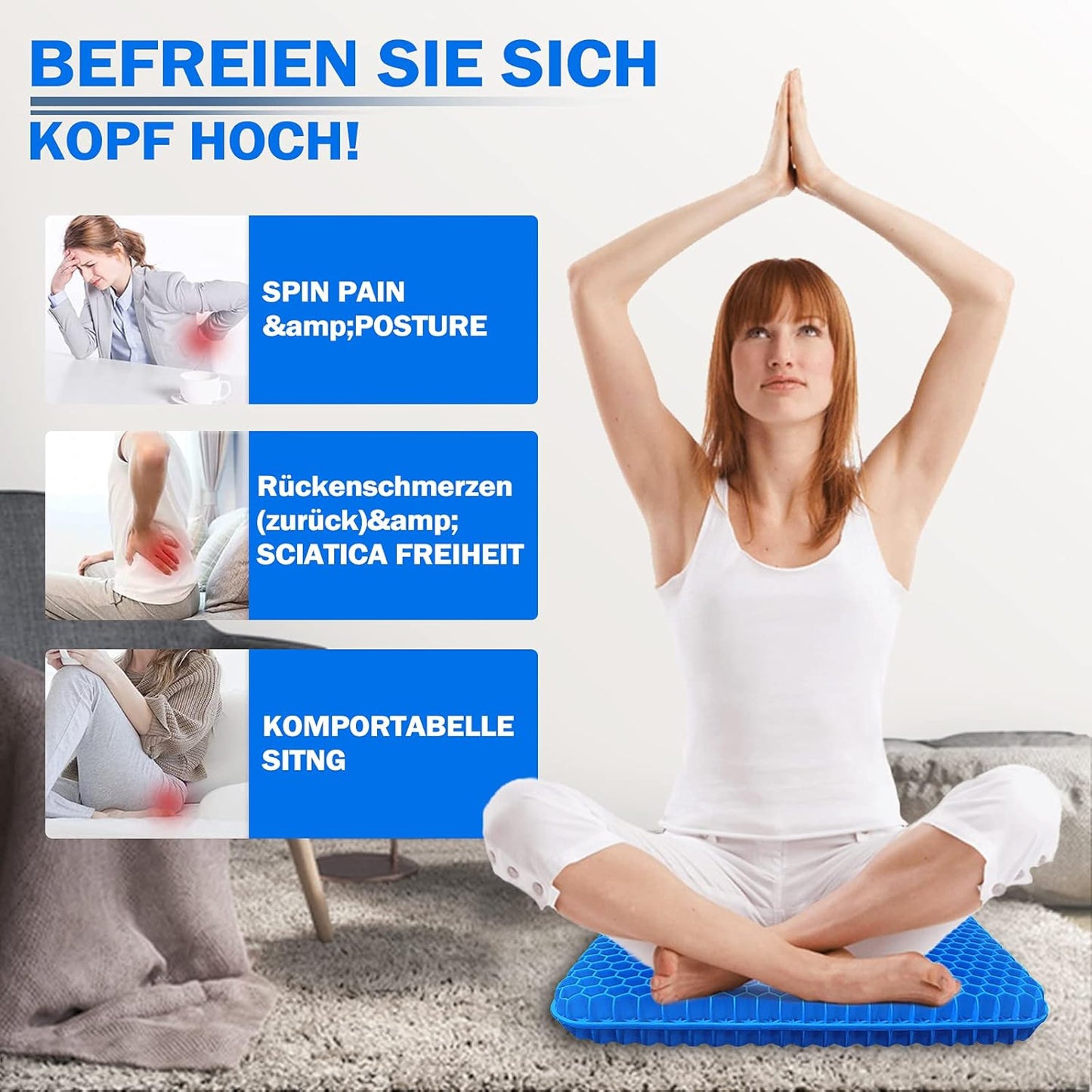 🔥 Sit Better, Feel Better with Egg Gel Seat Cushion