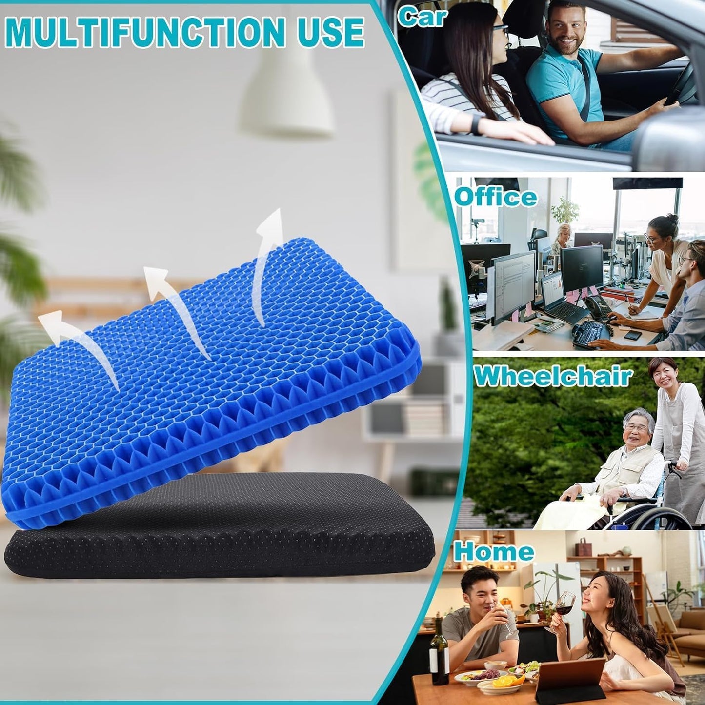 🔥 Sit Better, Feel Better with Egg Gel Seat Cushion