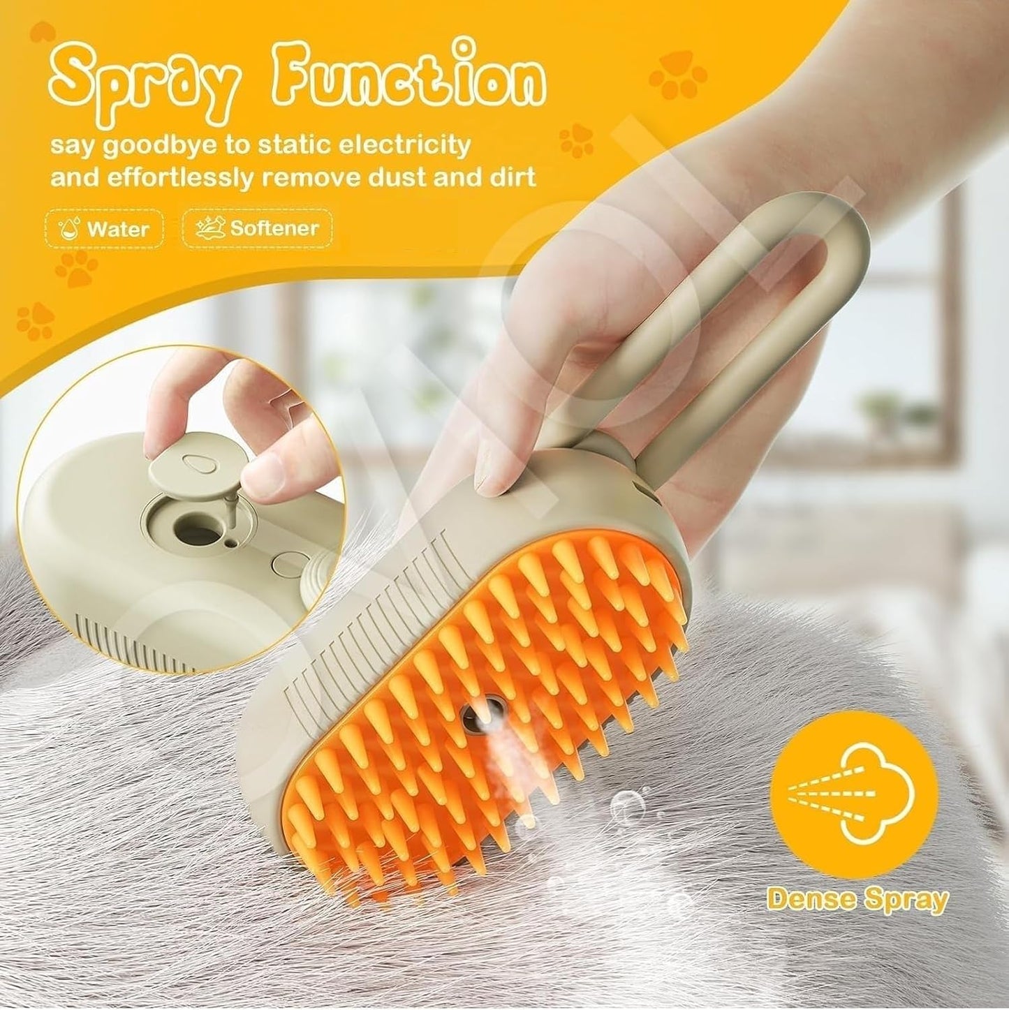 3-in-1 Pet Grooming Steam Comb – Effortless Hair Removal for Cats & Dogs 🐾✨
