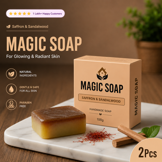 ✨ Magic Tan Removal Soap | Saffron & Sandalwood | Glowing Skin | Pack of 2